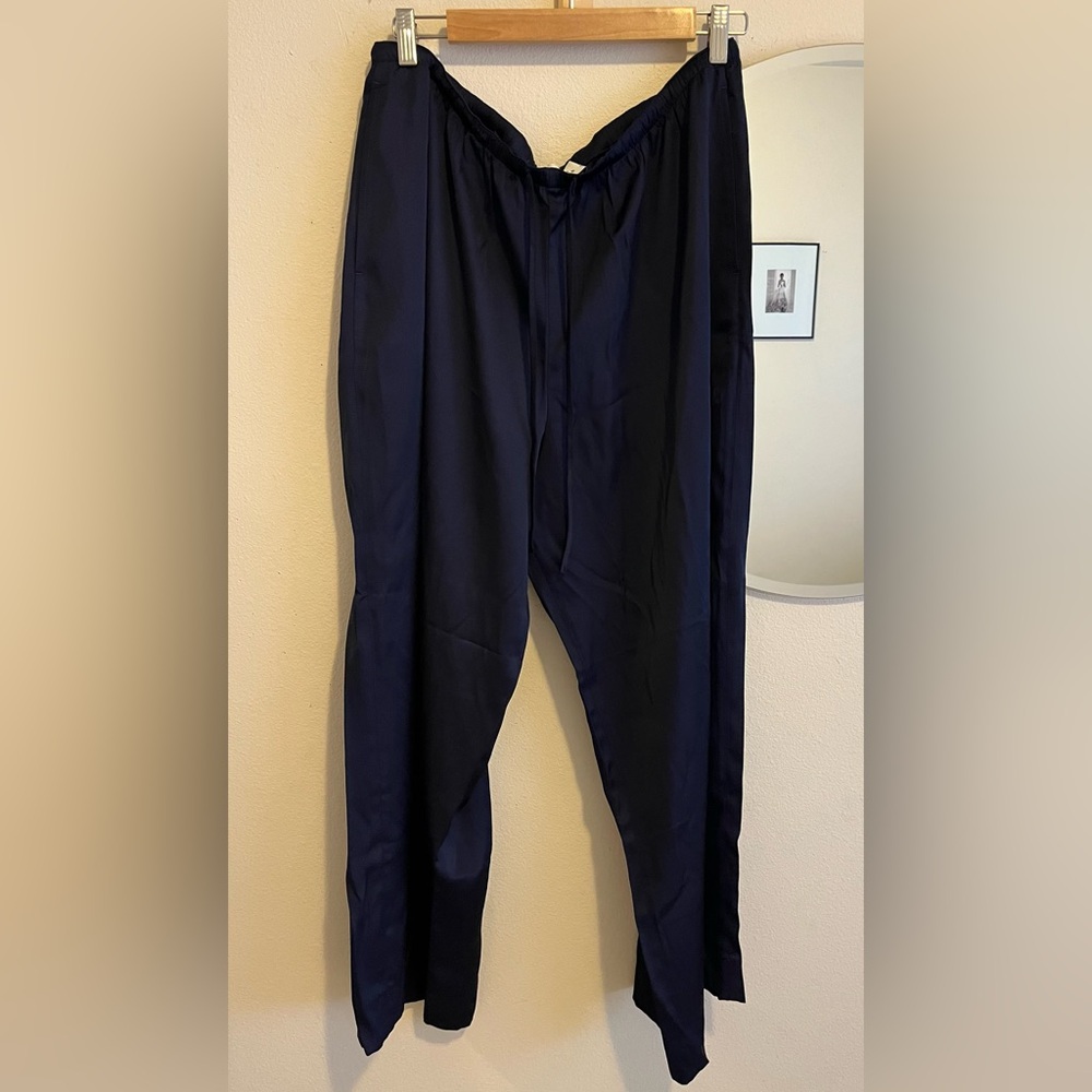 Abercrombie & Fitch Navy Blue Pull On Satin Pants